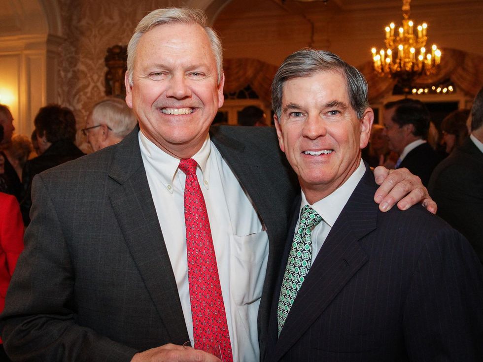 13 John Havens, left, and John Eads at the Men of Distinction kick-off party February 2014