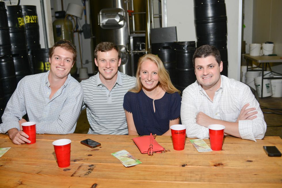 13. Joseph Doyle, from left, David Restrepo, Henley Siegrist and Topper Sheehy at the Bayou Preservation Association Herons party June 2014