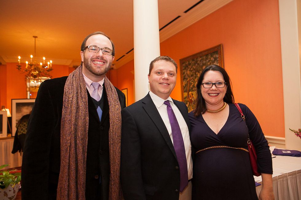 13 Joseph Roberts, from left, with Arnaud and Catherine Couturier at the Houston Center for Photography Print Auction February 2014
