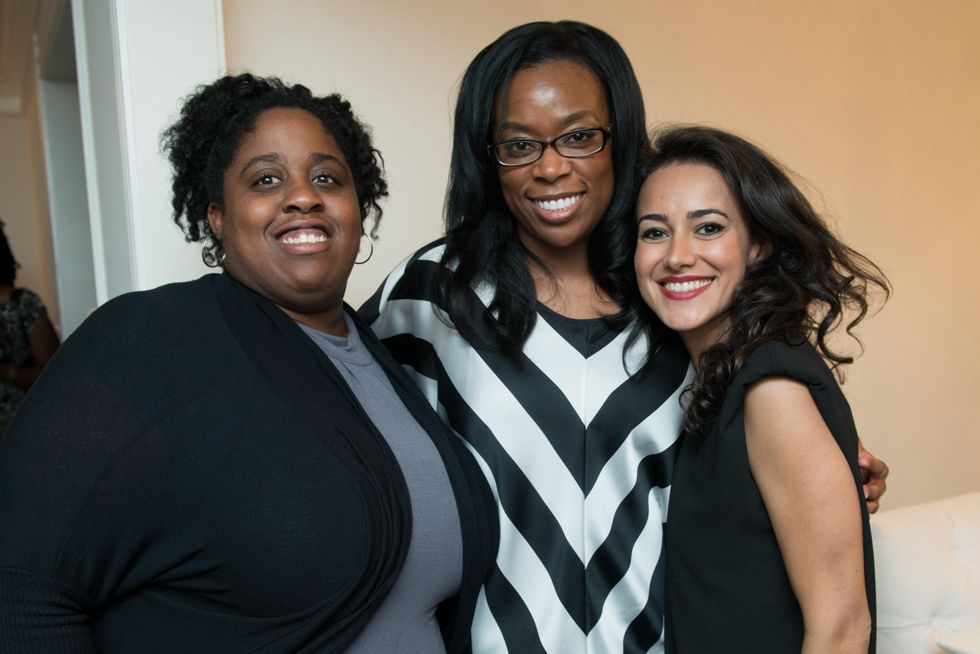 13 Kelser McMiller, from left, Tiffany Sanders and Maryam Afshari at the HGO Young Patrons Kick-off September 2014