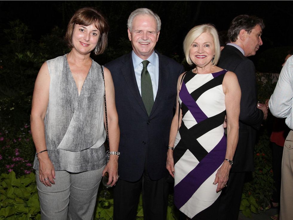 13 Leigh Smith, from left, with Jim and Jo Furr at the Laurie Anderson Dinner + Mitchell Artist Lecture September 2014