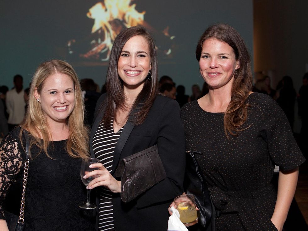 13 Lindsay Grossman, from left, Tracy Leibovitz and Jessica Phifer at the Menil Young Professionals party December 2013
