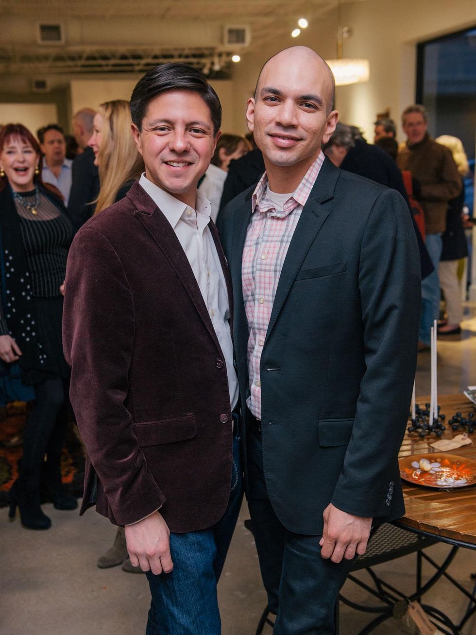 13 Nick Espinosa, left, and Carlos Meltzer at the Lynn Goode Vintage opening reception March 2014