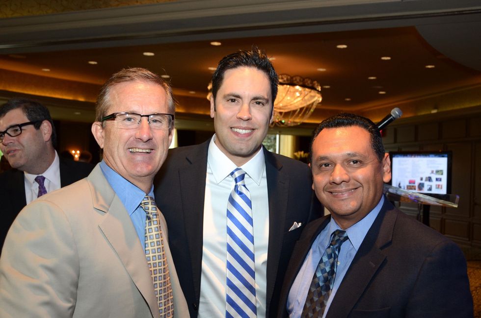 13 Tony Gracely, from left, Gabe Canales and Ed Gonzalez at the inaugural Blue Cure luncheon and lecture