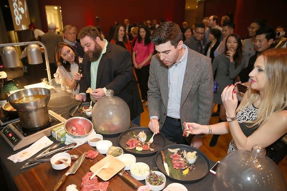 131 The crowd at the Asia Society Texas Center Kobe beef Cook-off December 2014