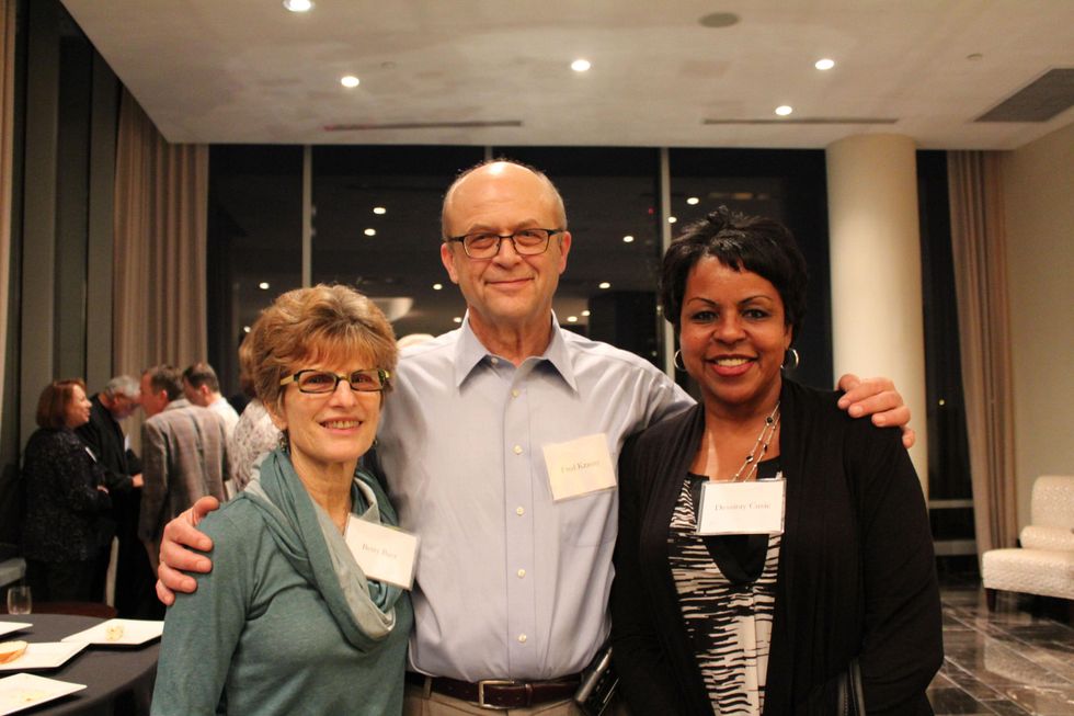 132 Betty Bauer, from left, Fred Krasny and Desirray Cusic at the Jane's Due Process fundraiser February 2015