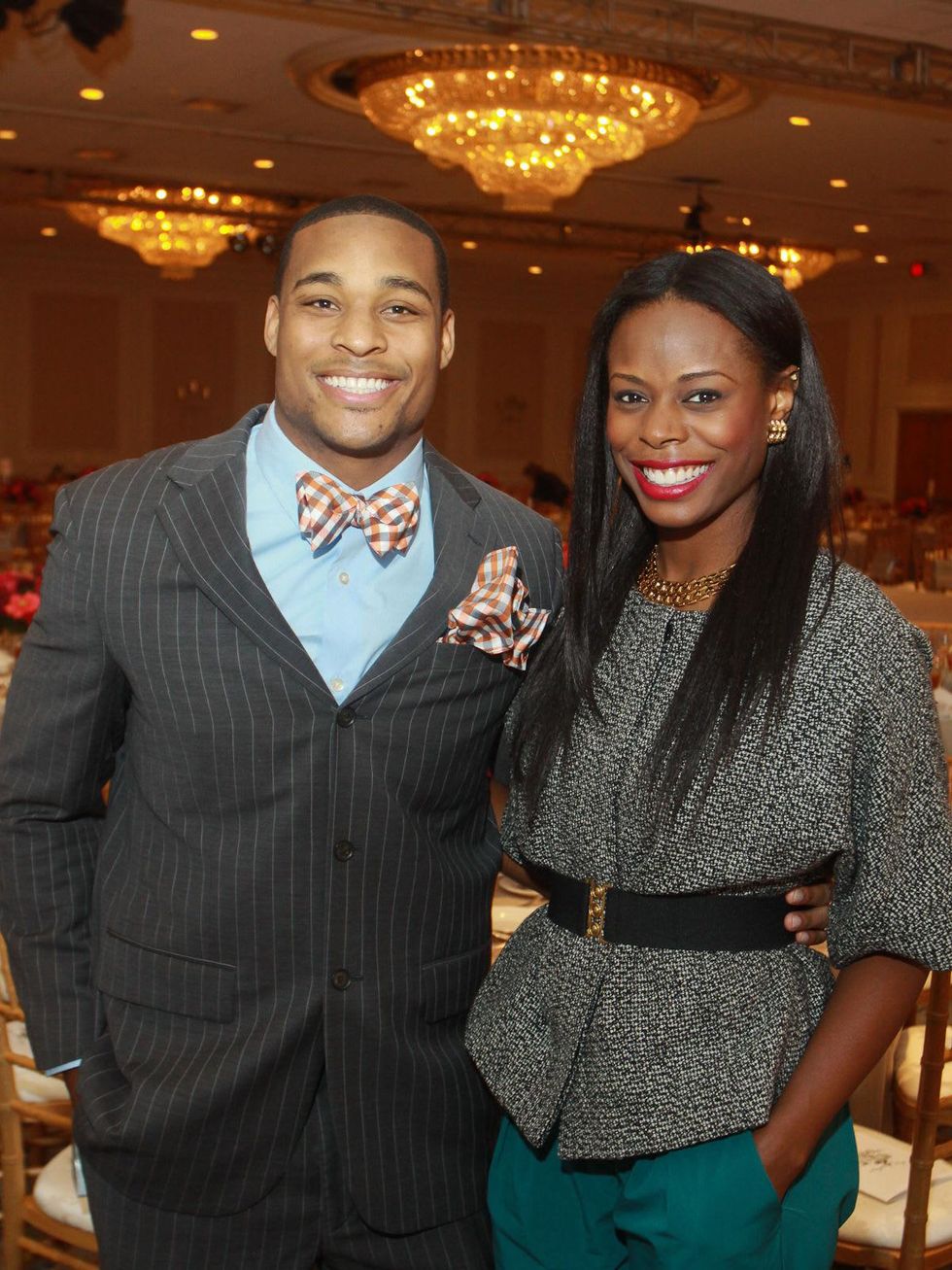135 Aundre Dean and his sister, Shannon Dean at the Child Advocates luncheon December 2013