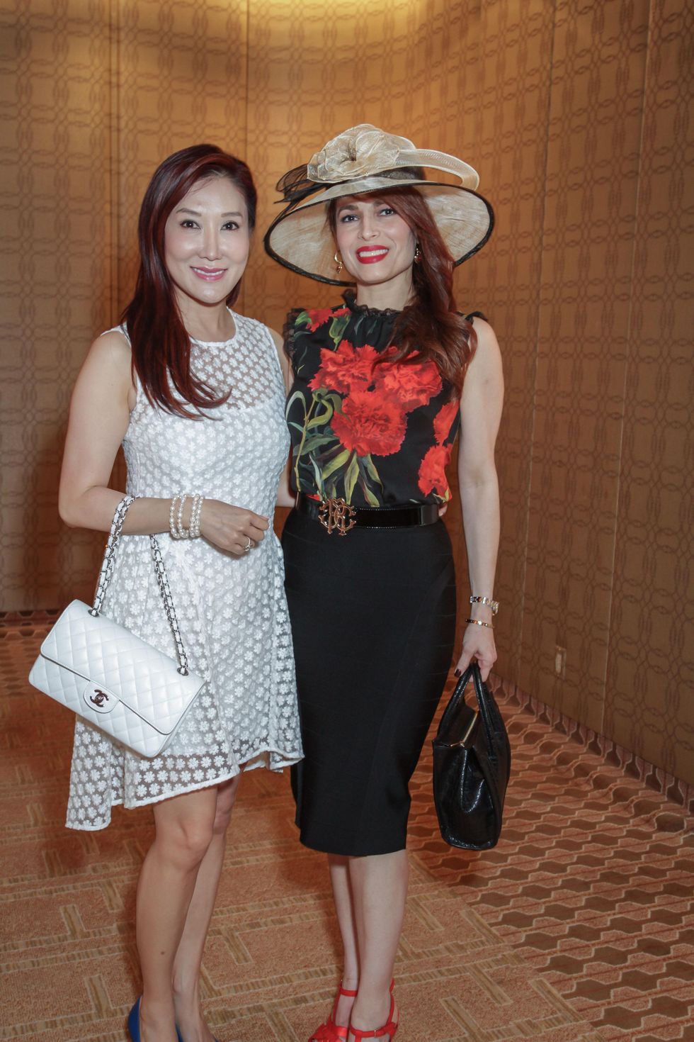 14 0646 NAME, left, and Karina Barbieri at the Women's Home tea April 2015