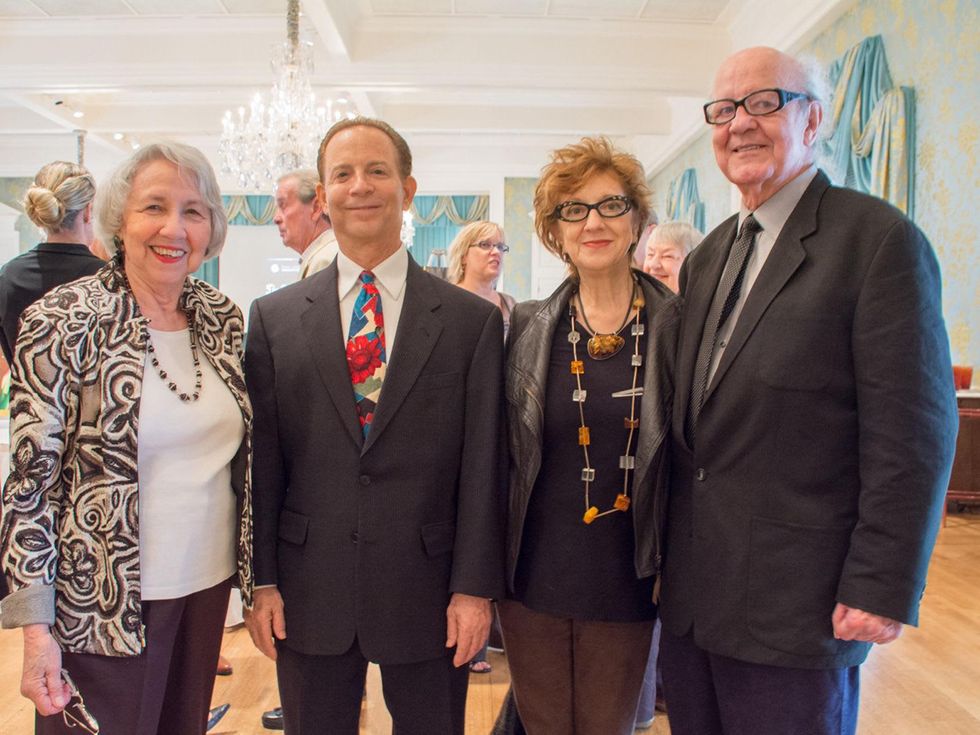 14-14 Mary Harburg, from left, Lester Marks, Anya Tish and H.J. Bott at the Community Artists\u2019 Collective\u2019s luncheon September 2014