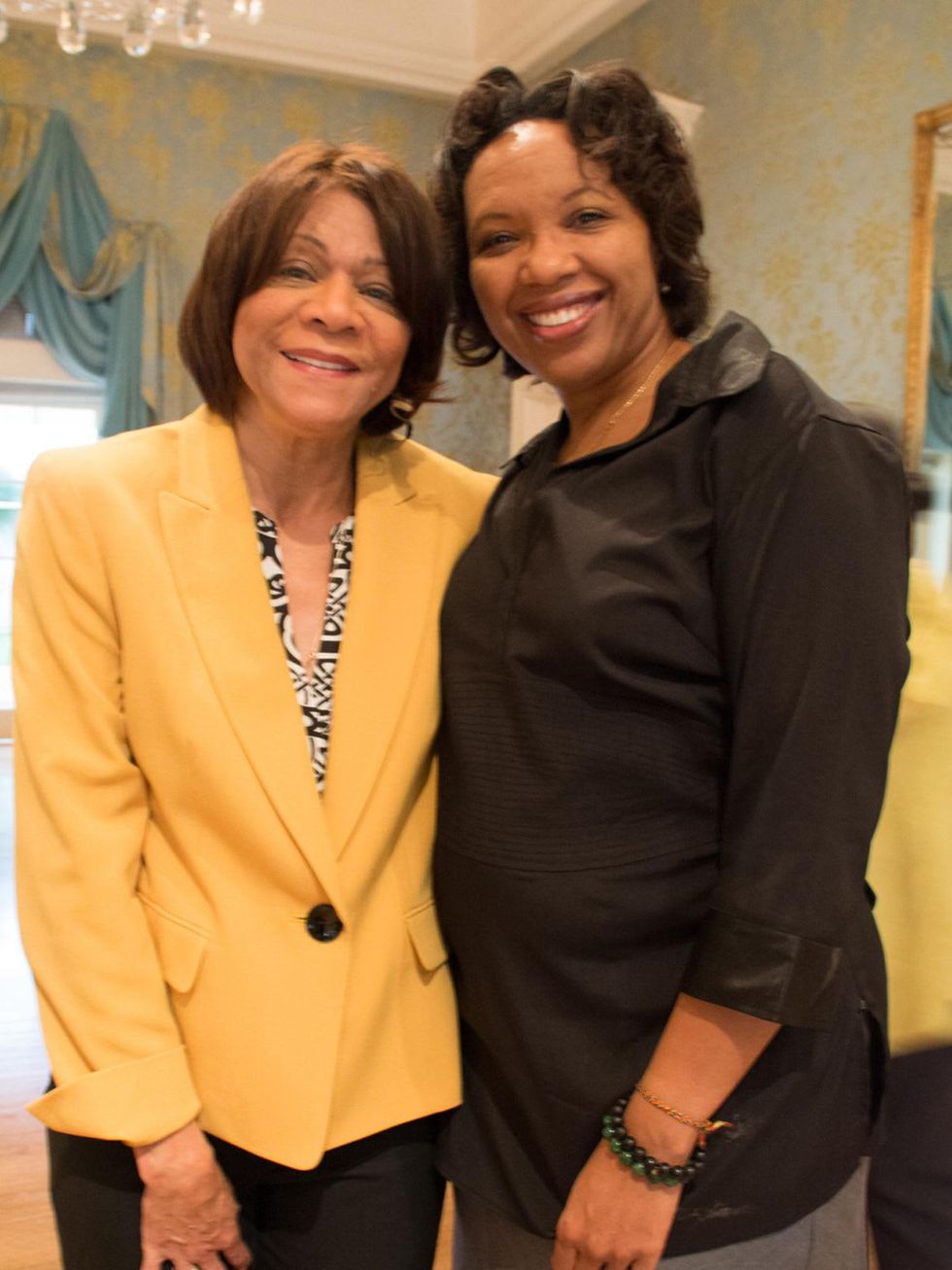 14-5 Beverly Harmon, left, and Aundrea Matthews at the Community Artists\u2019 Collective\u2019s luncheon September 2014