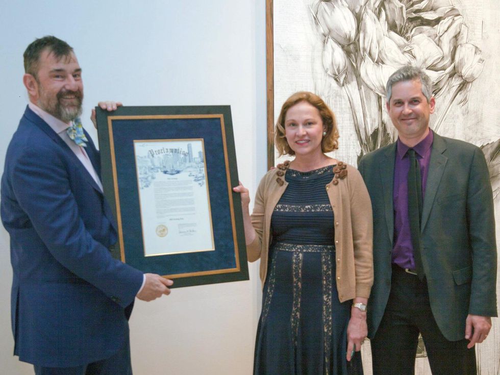 14 Bill Arning, from left, Minnette Boesel and Tony Brandt at Musiqa's Spring Benefit May 2014