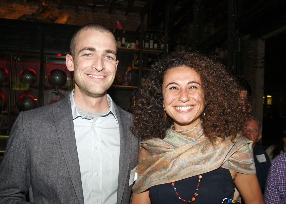 14 Dave Morris and Shadi Jam at the Preservation Houston Young Professionals party November 2013