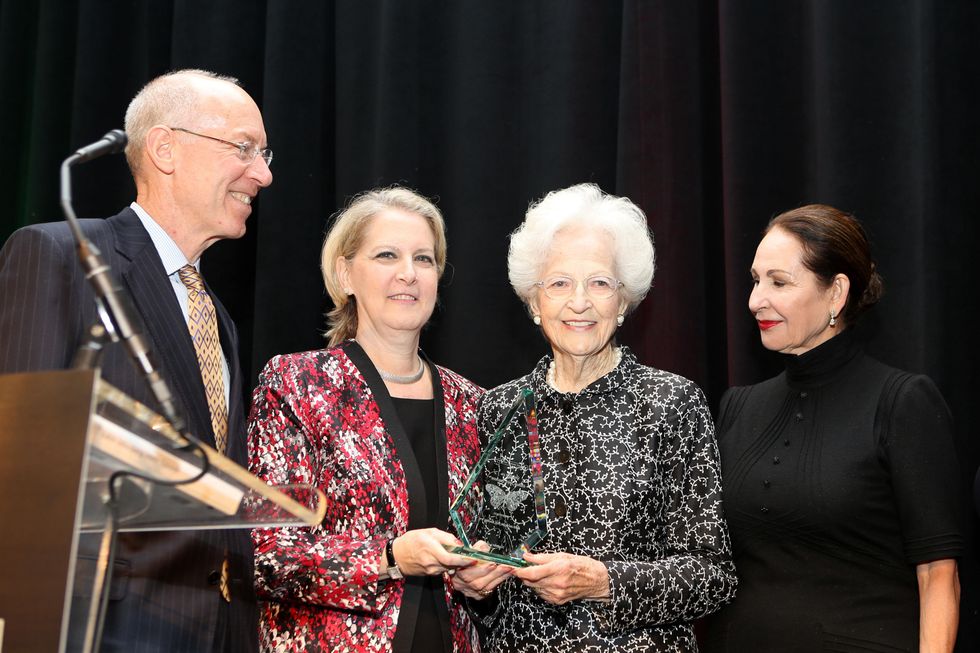 14 David Mincberg, from left, Pearl Mincberg Monk, Edith Mincberg and Araceli Flores at the Guardian of the Human Spirit luncheon November 2014