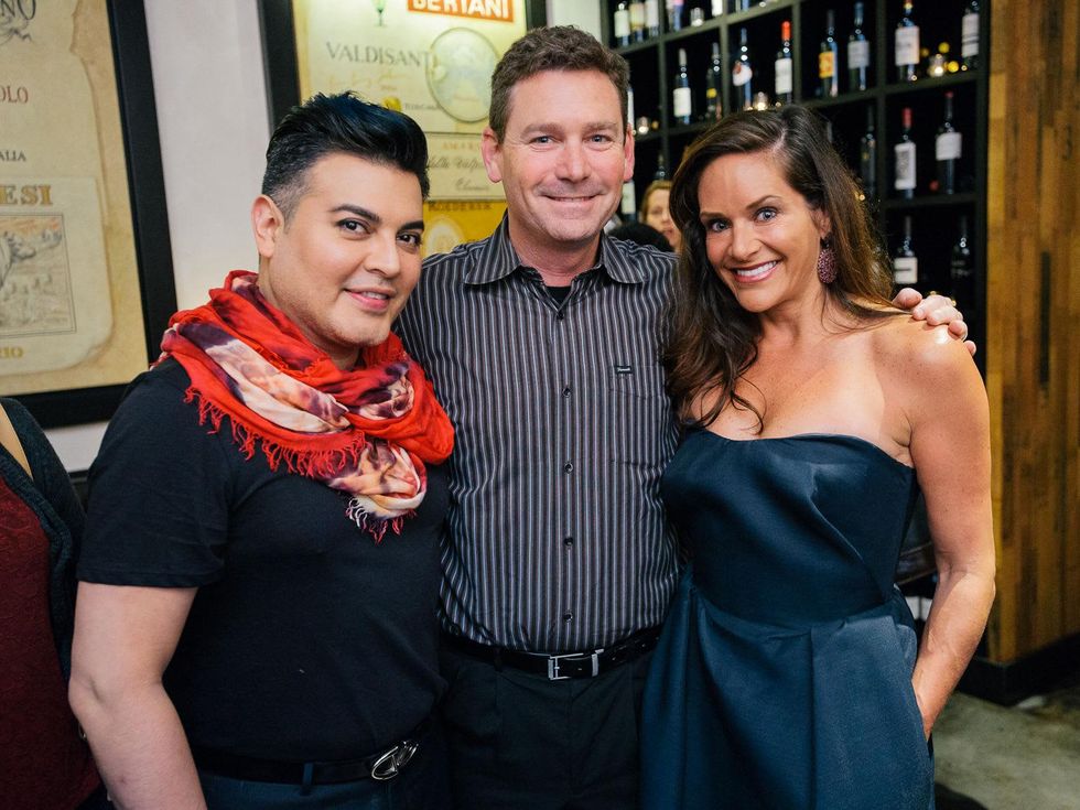 14 Edward Sanchez, from left, Mark Beringer and Mauney Mafrige at the Artesa wine tasting at Cru March 2014