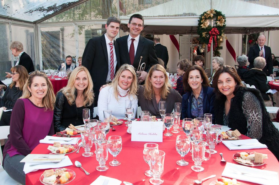14 Gavin Reed, George Chase (back row). Allison Parsley, Lisa Hauser-Carter, Melissa Hobbs, Suzanne Dildy, Leah Ragiel, Karen Craft at the ROCO Yuletide Concert at Bayou Bend December 2014