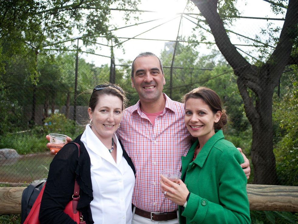 14 Houston Zoo Flock Pink Flamingo Party May 2013 Christine Borrett, with Aaron Foster and Jane Foster