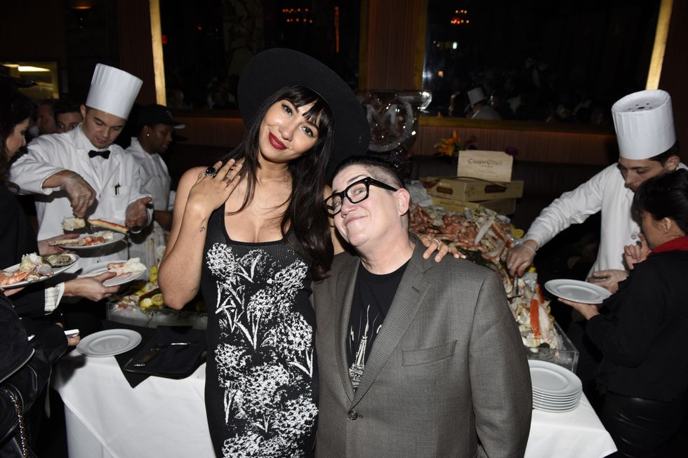 14 Jackie Cruz and Lea DeLaria at the opening of Mastro's Steakhouse in NYC November 2014