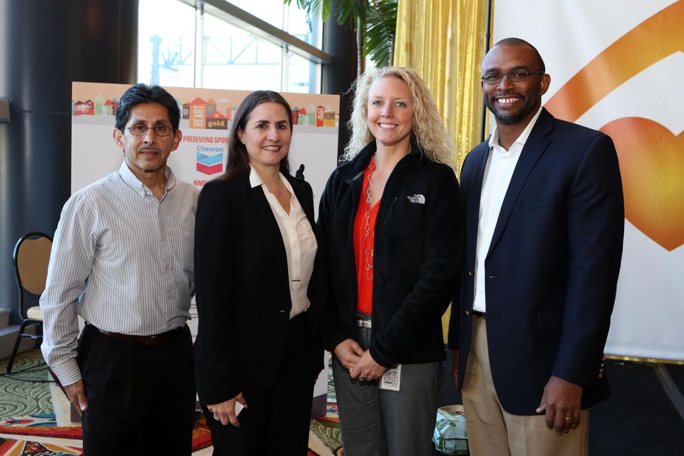 14 Johny Lopez, from left, Liliana Ramirez, Staci Rogge and Gejuan Cole with Williams at the 1 Million Dollars lunch for Good February 2015