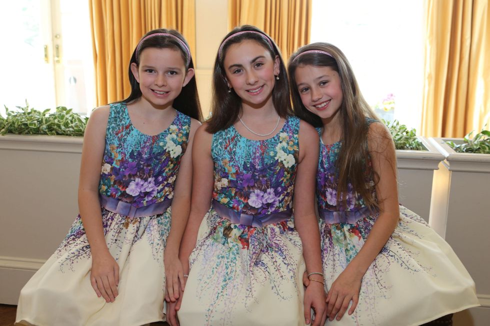 14 Lilly Bella Meiss, from left, Estefania Lopez-Salas and Mia Bhatia at the The Center Luncheon February 2015