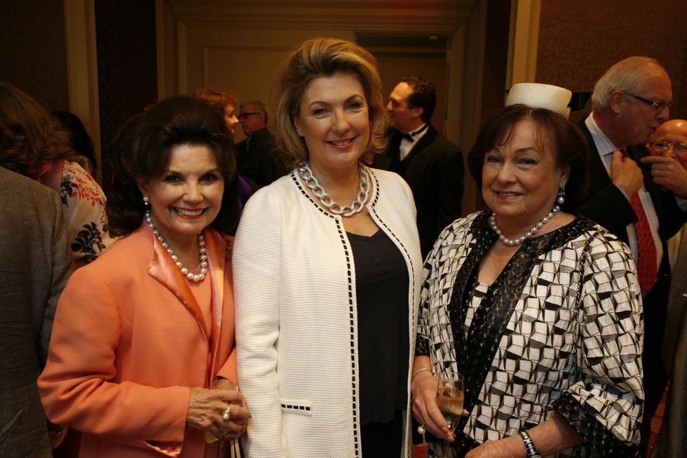 14 Linda McReynolds, from left, Lady Carnarvon and Rose Cullen at the Highclere Tea March 2015
