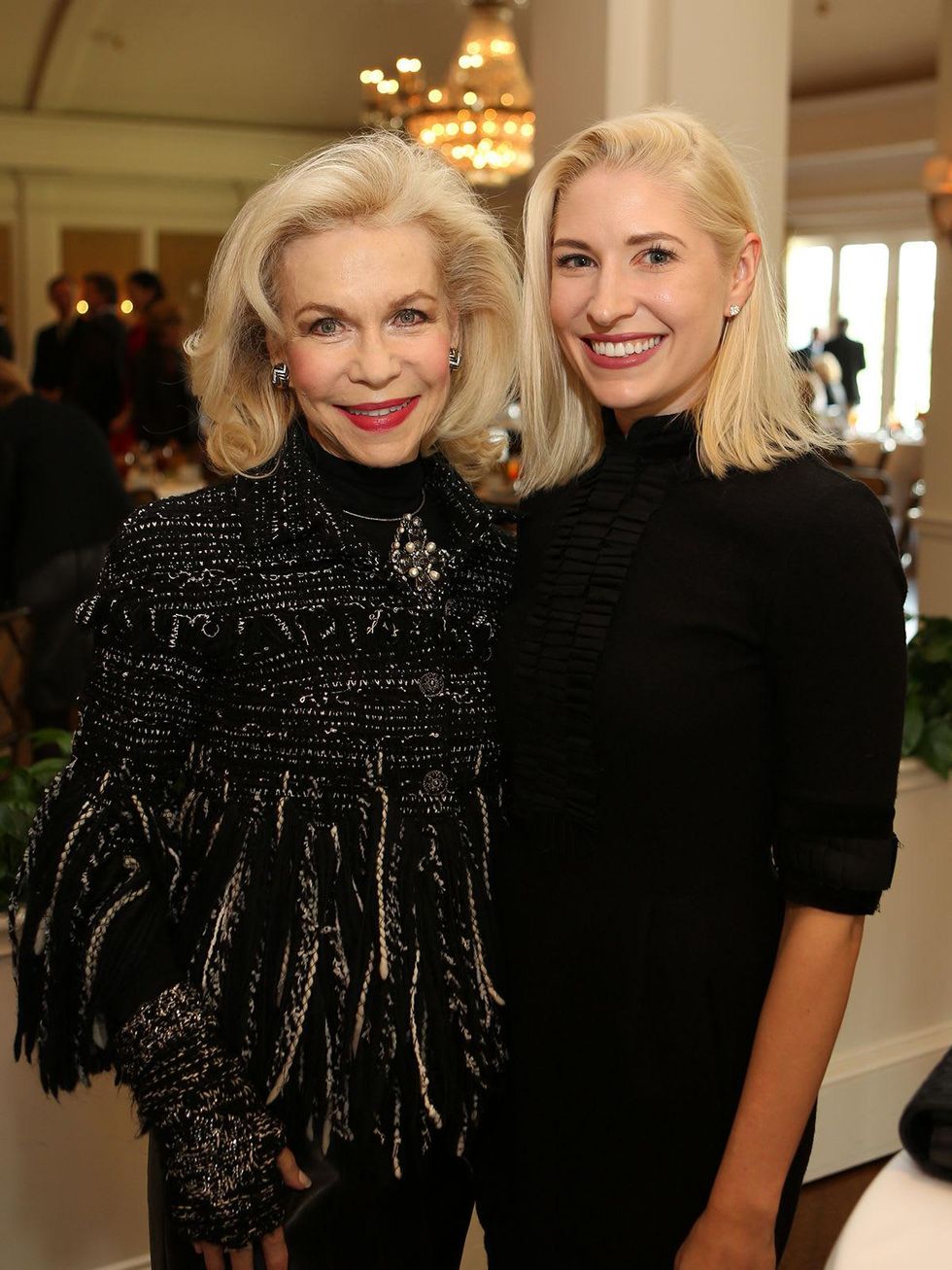 14 Lynn Wyatt, left, and Isabel David at the CancerForward luncheon November 2013