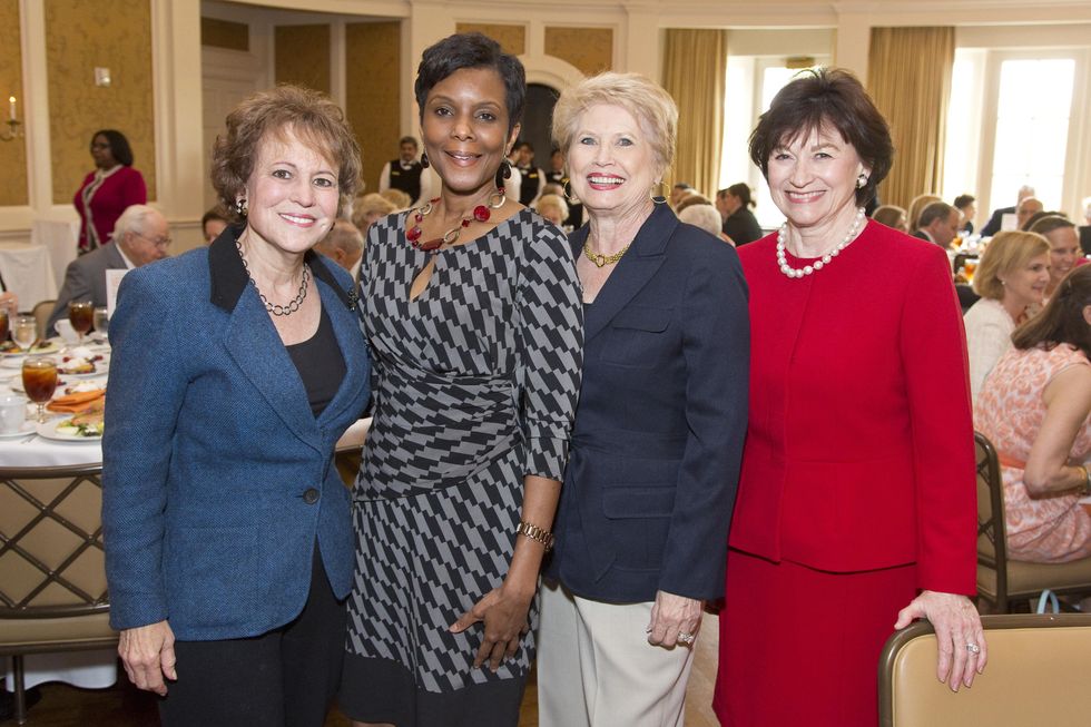 14 Regina Rogers, from left, Sarah Joseph. Ginger Blanton and Linda Gale White at the M.D. Anderson VEPS luncheon March 2014