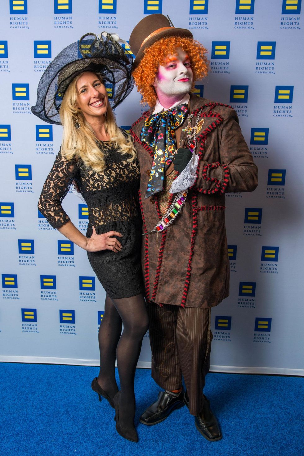 14 Tracy Faulkner and The Mad Hatter at Human Rights Campaign Alice's Adventures in Equality event February 2015