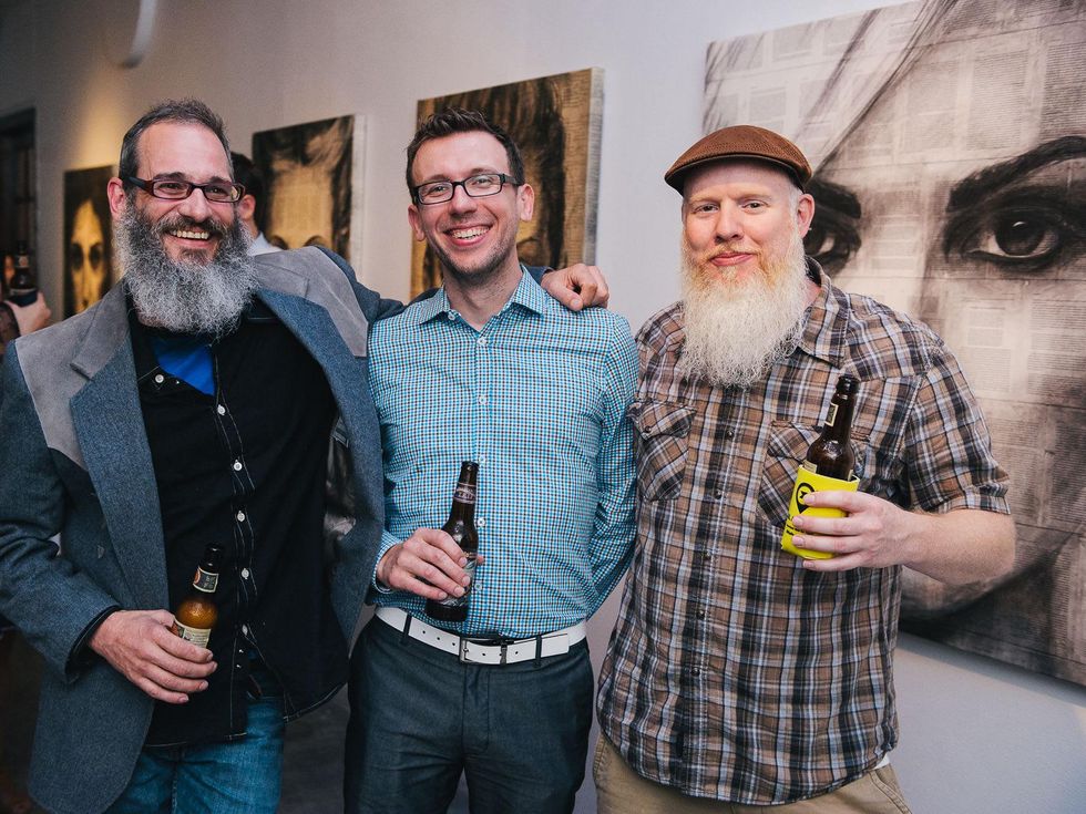 14 Troy Witherspoon, from left, Frank Krockenberger and Jon Denman at CultureMap's 2014 Tastemakers Awards May 2014