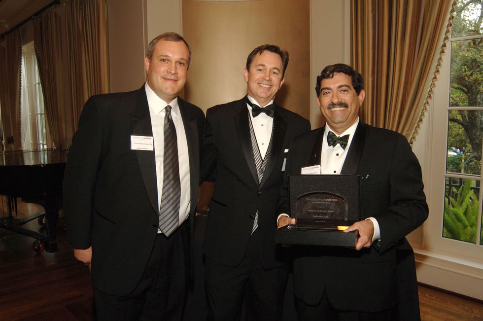 142 Tom Hetherington, from left, Bill Jackson and Willie Wood at the UH Law Center Gala April 2014
