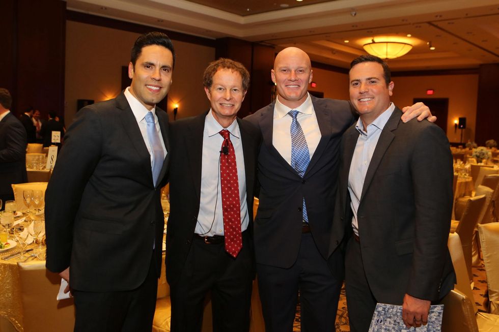 15 2484 Gabe Canales, from left, Tom Mackey, Chris Myers and Ryan Pontbriand at Blue Cure March 2015