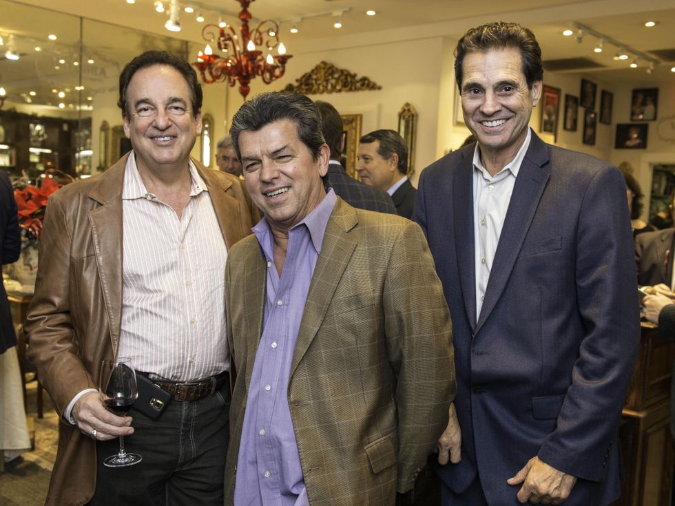 15 Alan Stein, from left, Don Murphy and Greg Letsos at the Valobra party December 2014