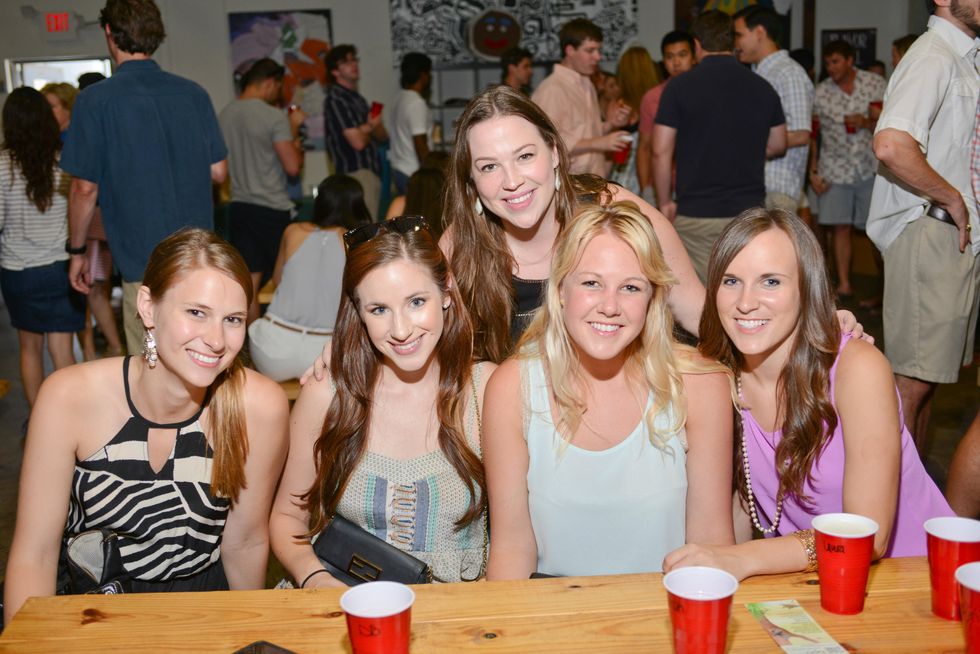15. Brittany Edwards, from left, Danielle Barrows, Laura Park, Sarah Wheeler and Kara Trisch at the Bayou Preservation Association Herons party June 2014