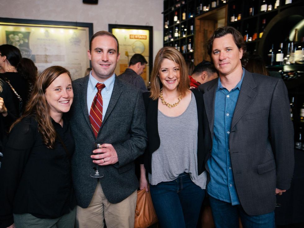 15 Cati and Sam Rines, from left, Adrienne Saxe and Andrew Borches at the Artesa wine tasting at Cru March 2014