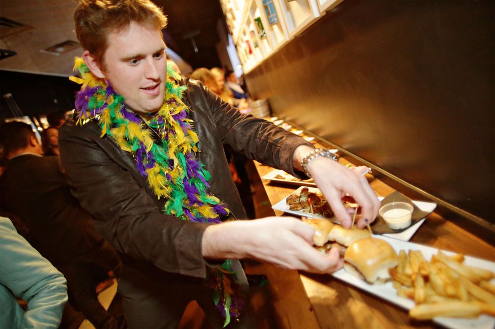 15 Donald Allen at Gray\u2019s Public House Mardi Gras grand opening benefiting Urban Green February 2015