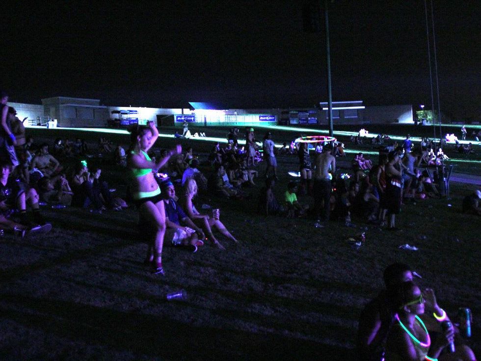 15, IdentityFest, August 2012, Cynthia Woods Mitchell Pavilion, crowd, grass hill