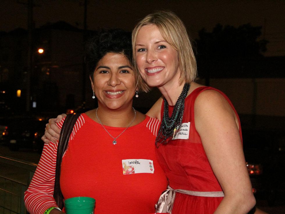 15 Imelda Bettinger, left, and Aimee Woodall at the Black Sheep Agency Care-All Christmas party December 2013