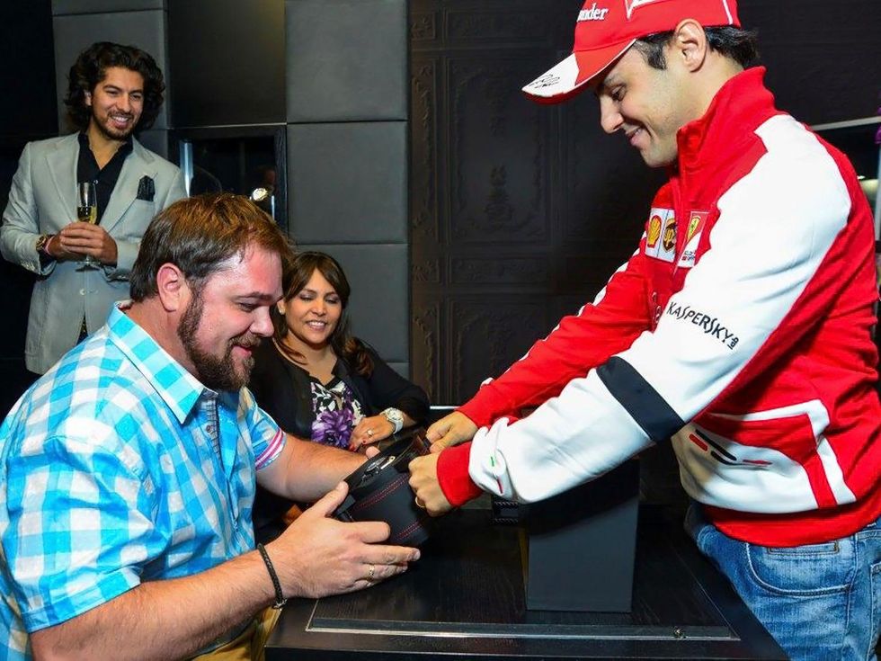 15 Jorge Alvarez (in background), Isabel Sorum, Campbell Archibald, Felipe Massa