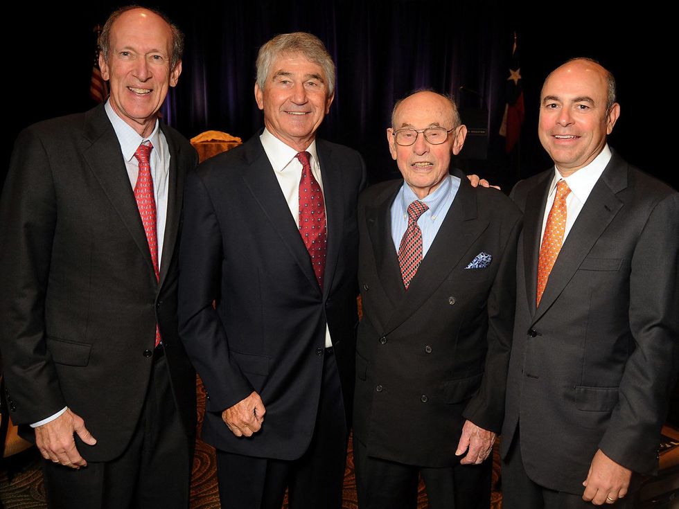 15 Marc Shapiro, from left, Murry Bowden, Bill Morgan and Michael Morgan at the Guardian luncheon November 2013