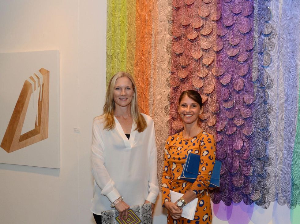 15 Mary Kay Hunt, left, and Daryl Hoover at the Texas Contemporary Art Fair VIP opening party October 2013