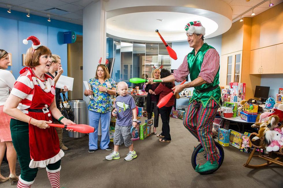 15 Santa at Texas Children's Hospital December 2013