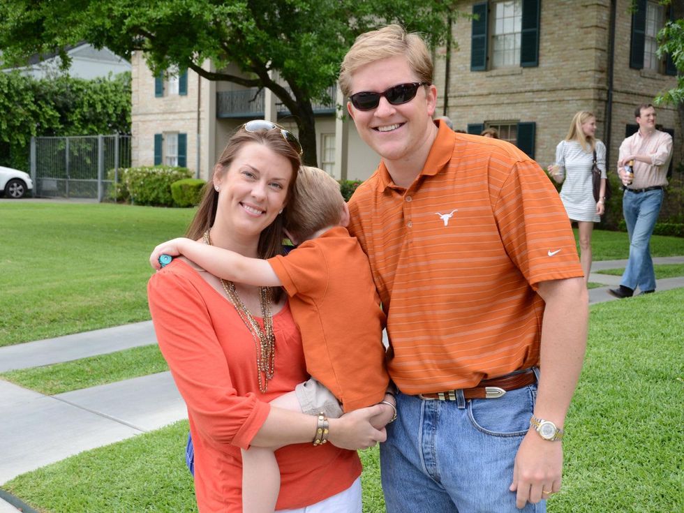 15, Silver Spurs party April 2013 Natalie Warren, John Warren with son John Clay