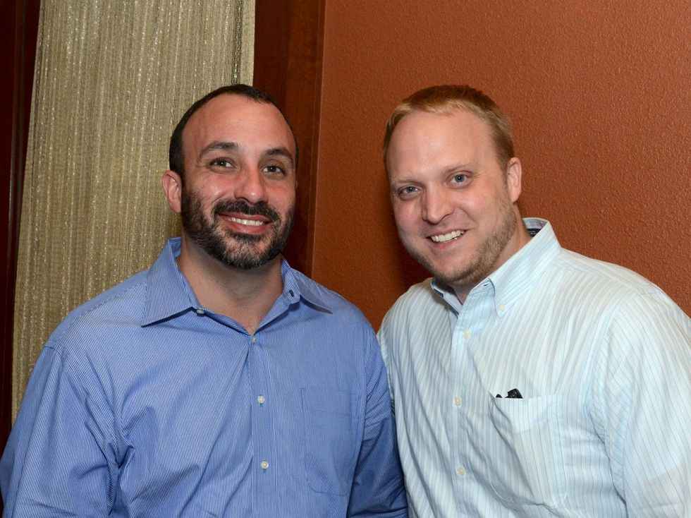15 Urban Green happy hour August 2013 Andre Deshotels, left, and Adam Carr