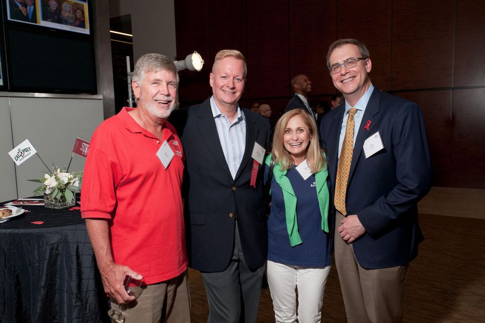 15 Van Lessig, from left, Michael Dulaney, Sandy Lessig and Tim Fischer at the World AIDS Day kick-off October 2014