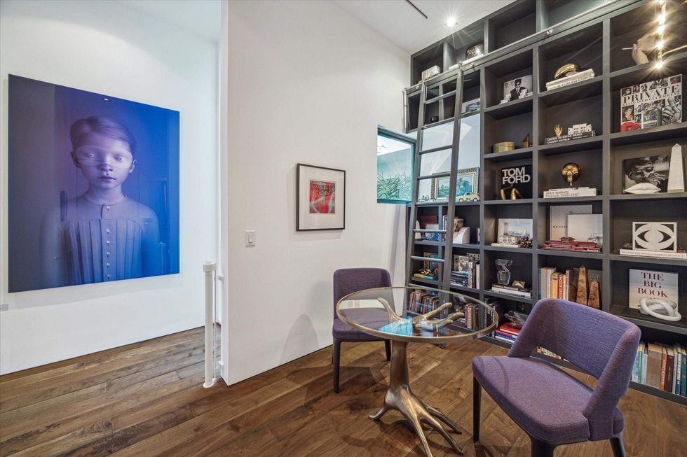 1529 Indiana Street, showing built-in book shelves and ample wall space for an art collection