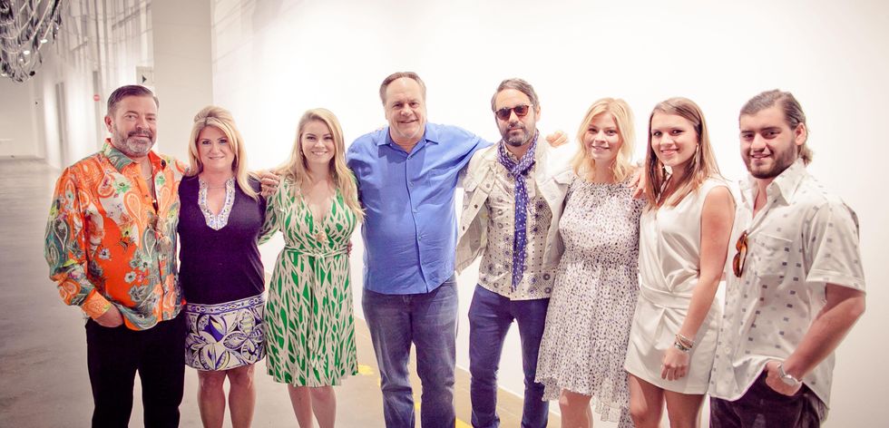 156 Harry Casey with Jeff and Debbie Gorski and their family at the Patient Financial Services 10th anniversary party April 2015