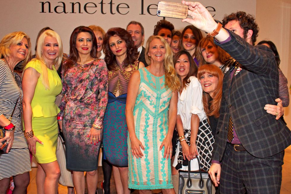 16 A group "selfie" at Dress for Dinner March 2014