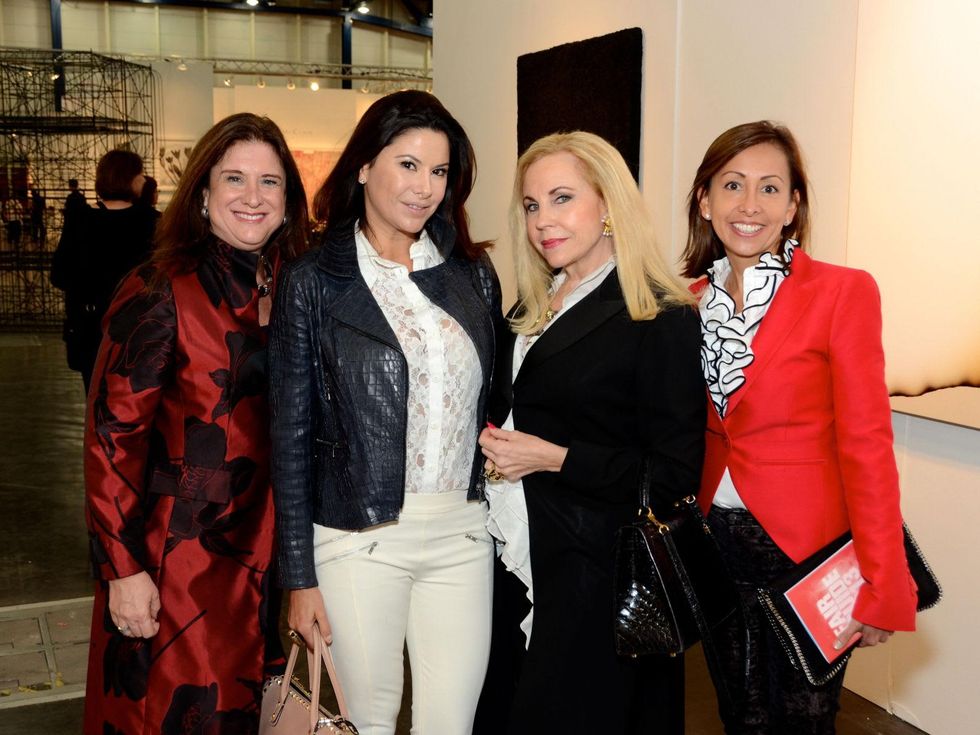 16 Deborah Colton, from left, Mariana Debes, Carolyn Farb and Johanna Donson at the Texas Contemporary Art Fair VIP opening party October 2013