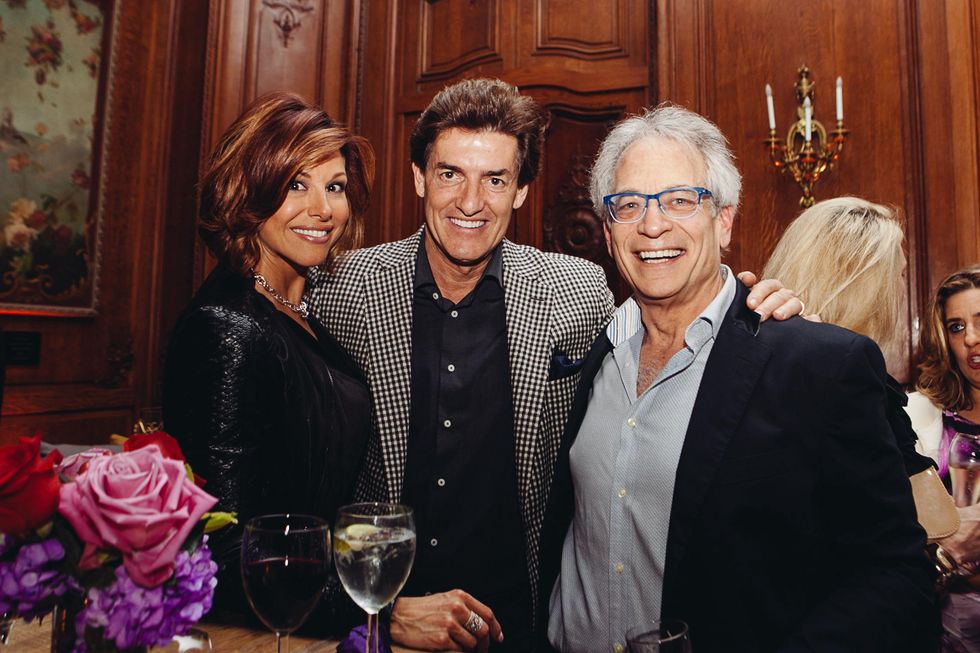 16 Dominique Sachse, from left, Nick Florescu and Mickey Rosmarin at Rosemarie Johnson's birthday party April 2014