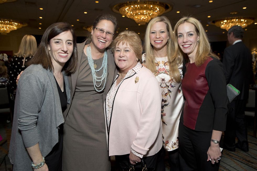 16 Jessica Segal, from left, Laura Laux Higgins, Nancy Laux, Karen Walker and Reagan Fibbe at Bo's Place luncheon February 2015