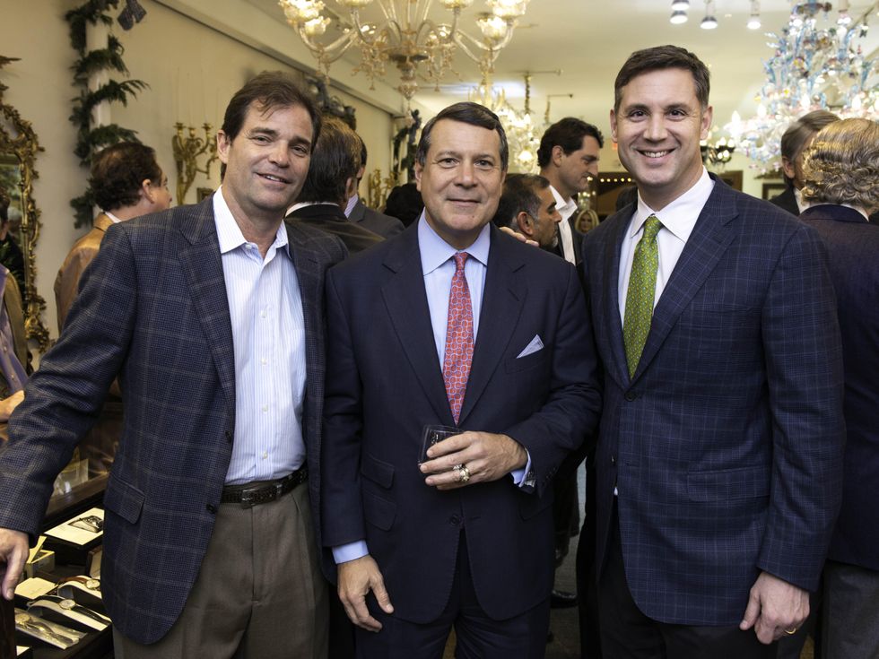 16 Larry Elliott, from left, David Dunlap and Westy Ballard at the Valobra party December 2014